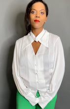 Load image into Gallery viewer, White Tuxedo Blouse